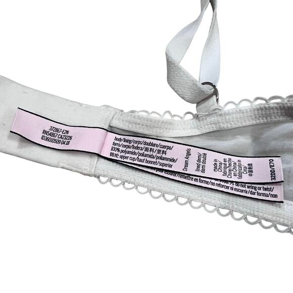 Victoria's Secret Bra Dream Angels Lined Demi 32 DD Cream Lace - Picture 5 of 7